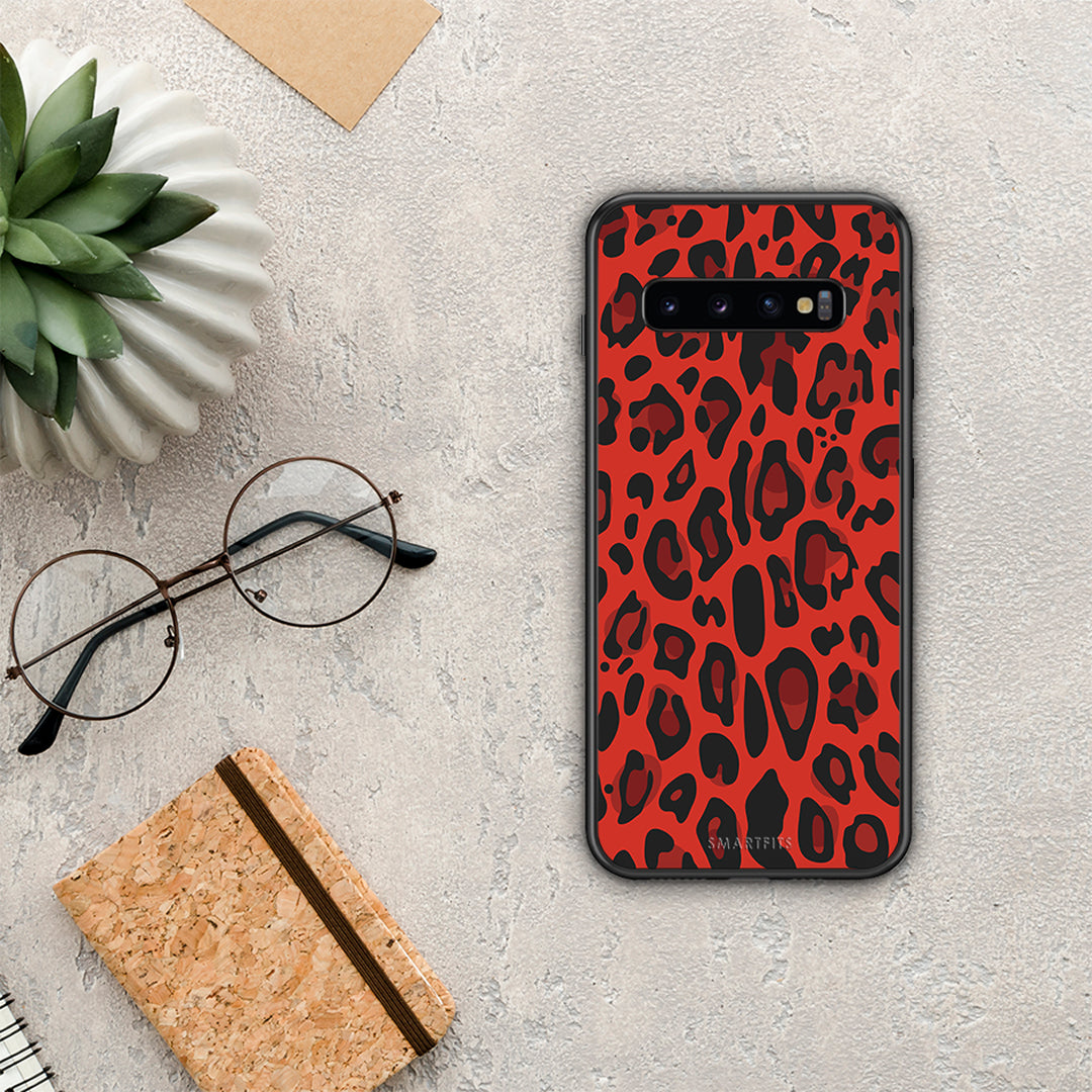 Animal Red Leopard - Samsung Galaxy S10+ case
