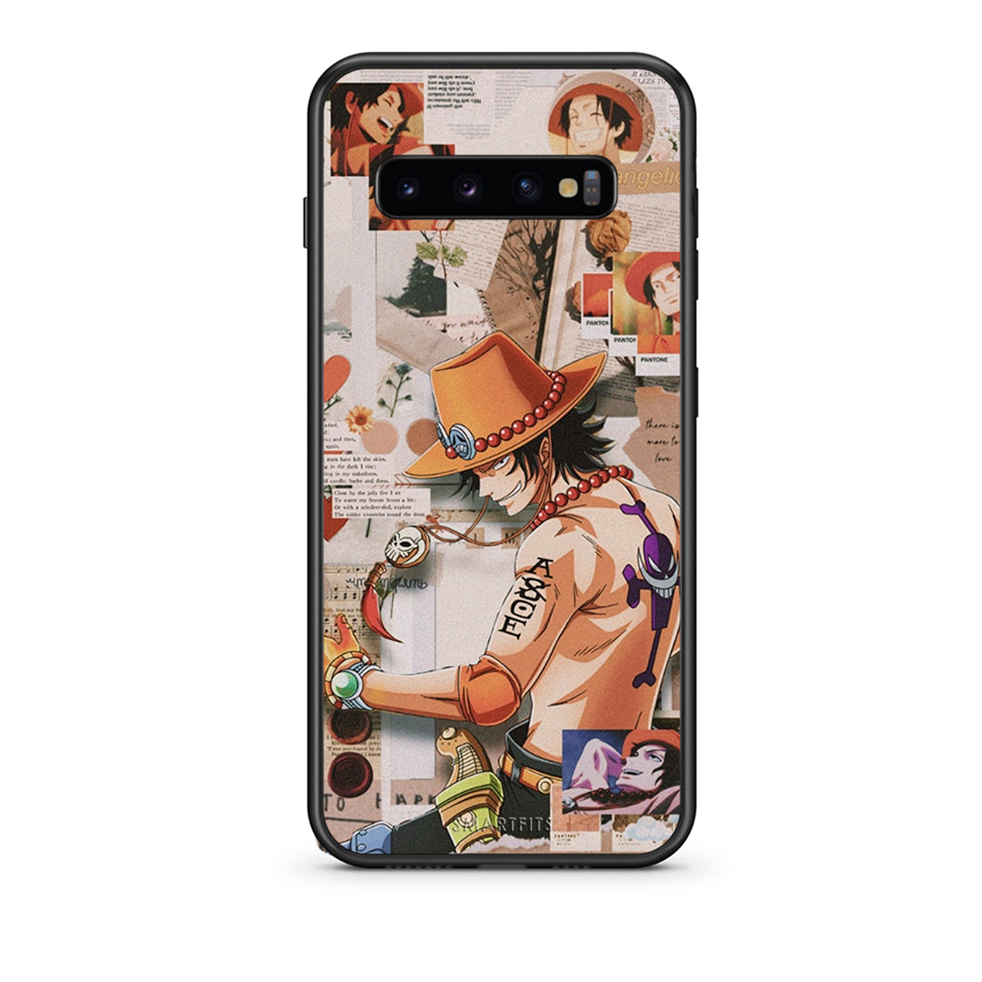 samsung s10 Anime Collage θήκη από τη Smartfits με σχέδιο στο πίσω μέρος και μαύρο περίβλημα | Smartphone case with colorful back and black bezels by Smartfits