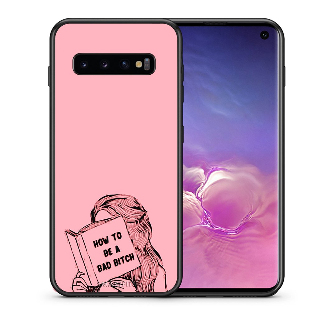 Θήκη Samsung S10 Bad Bitch από τη Smartfits με σχέδιο στο πίσω μέρος και μαύρο περίβλημα | Samsung S10 Bad Bitch case with colorful back and black bezels