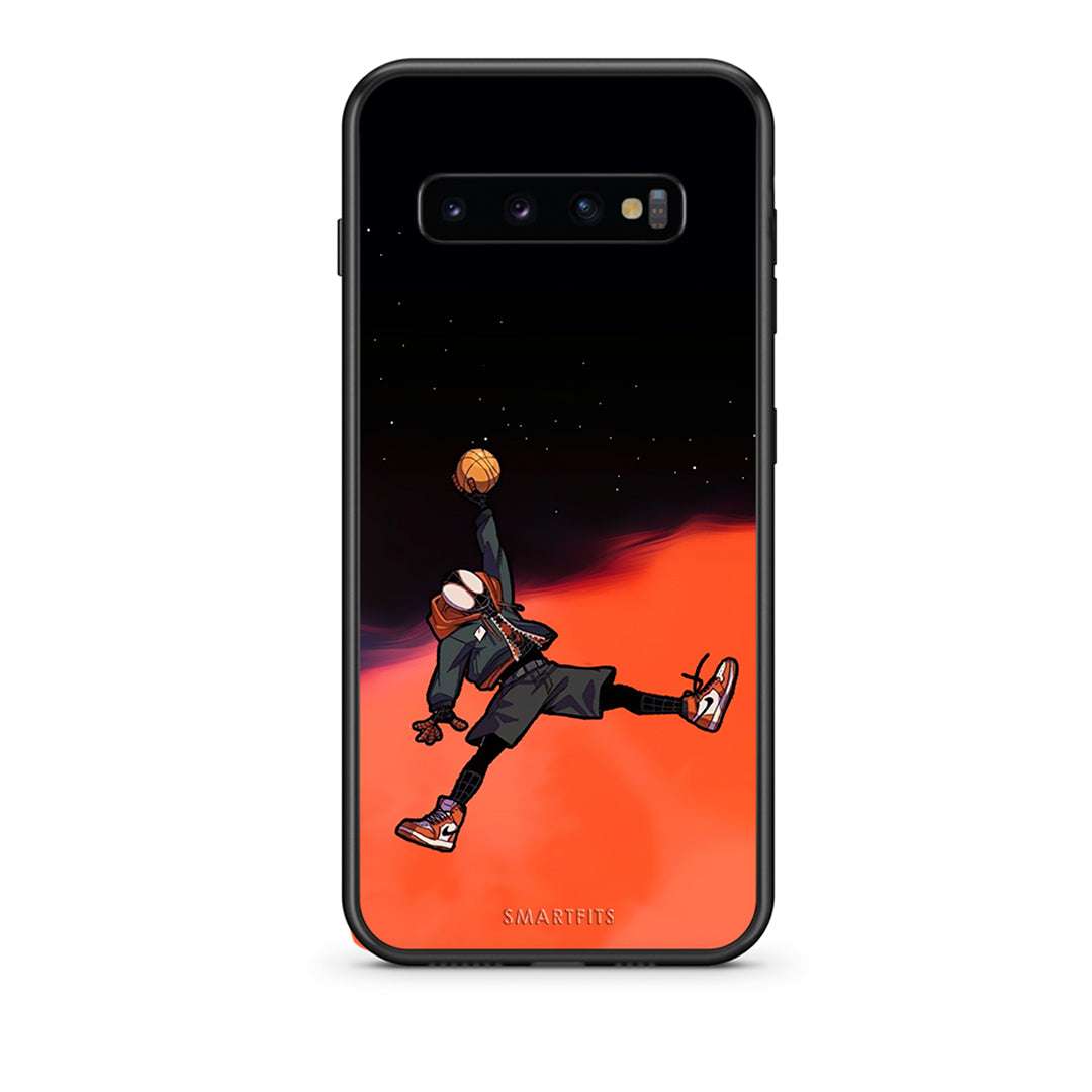 samsung s10 plus Basketball Hero θήκη από τη Smartfits με σχέδιο στο πίσω μέρος και μαύρο περίβλημα | Smartphone case with colorful back and black bezels by Smartfits