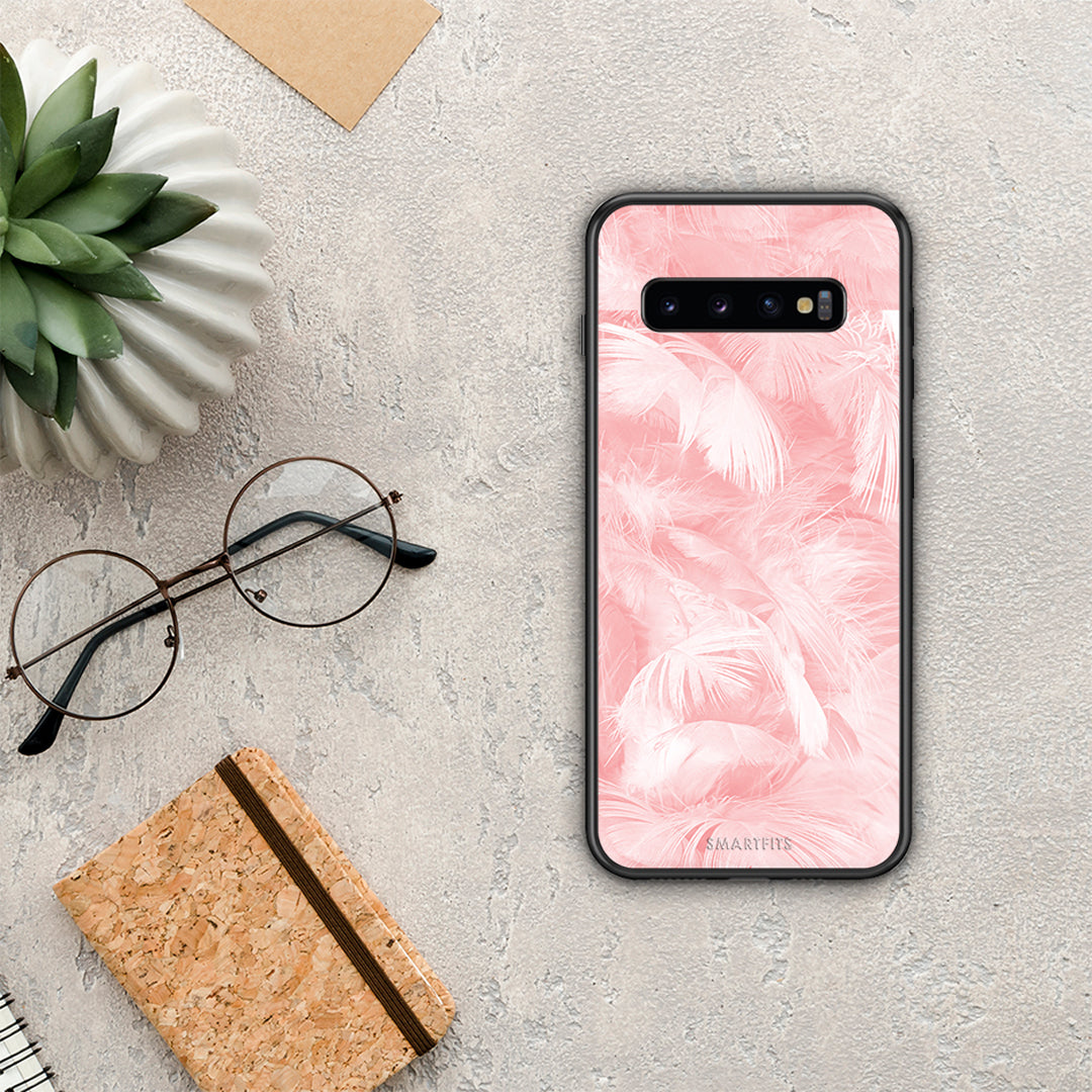 Boho Pink Feather - Samsung Galaxy S10 case