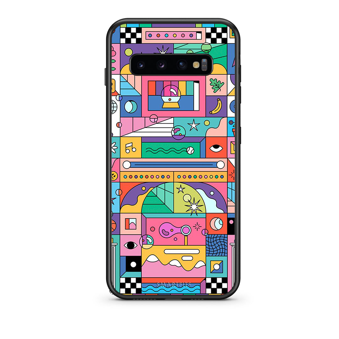 samsung s10 Bubbles Soap θήκη από τη Smartfits με σχέδιο στο πίσω μέρος και μαύρο περίβλημα | Smartphone case with colorful back and black bezels by Smartfits