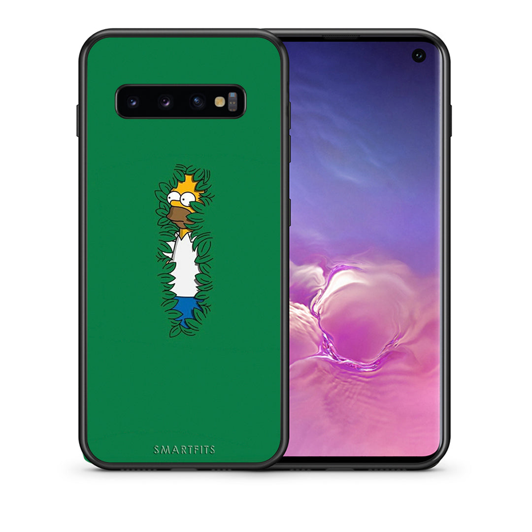 Θήκη Αγίου Βαλεντίνου Samsung S10+ Bush Man από τη Smartfits με σχέδιο στο πίσω μέρος και μαύρο περίβλημα | Samsung S10+ Bush Man case with colorful back and black bezels