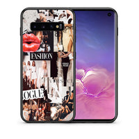 Thumbnail for Θήκη Αγίου Βαλεντίνου Samsung S10 Collage Fashion από τη Smartfits με σχέδιο στο πίσω μέρος και μαύρο περίβλημα | Samsung S10 Collage Fashion case with colorful back and black bezels