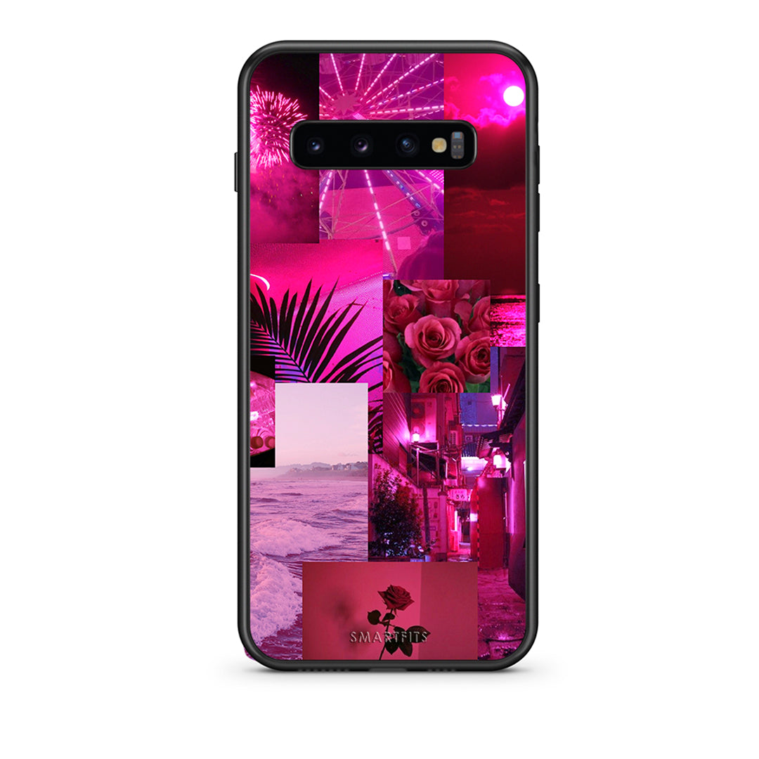 samsung s10 Collage Red Roses Θήκη Αγίου Βαλεντίνου από τη Smartfits με σχέδιο στο πίσω μέρος και μαύρο περίβλημα | Smartphone case with colorful back and black bezels by Smartfits