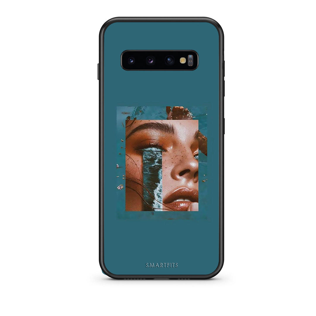 samsung s10 Cry An Ocean θήκη από τη Smartfits με σχέδιο στο πίσω μέρος και μαύρο περίβλημα | Smartphone case with colorful back and black bezels by Smartfits