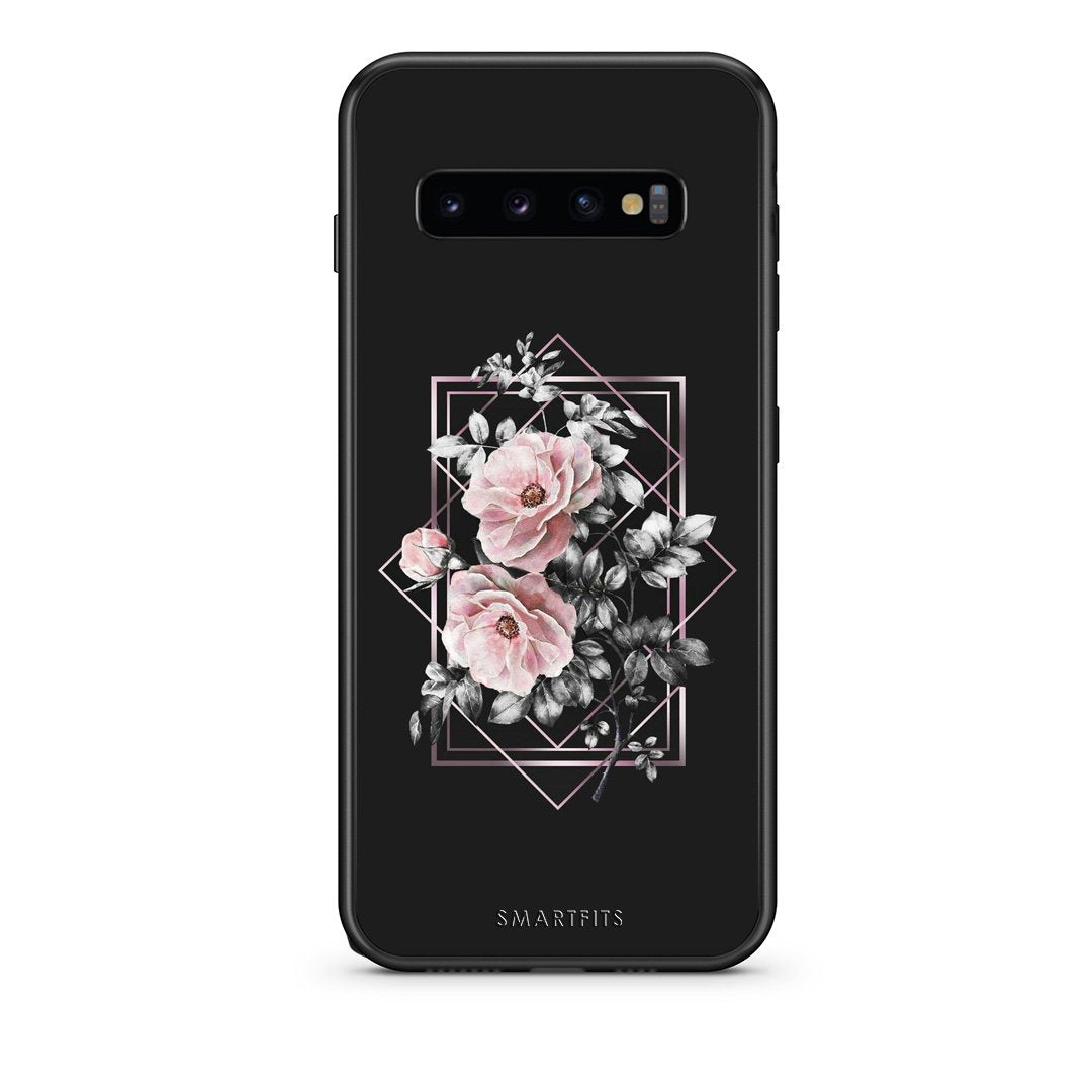 4 - samsung s10 plus Frame Flower case, cover, bumper