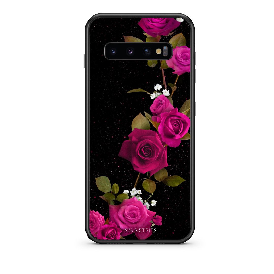 4 - samsung s10 plus Red Roses Flower case, cover, bumper