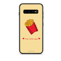 Thumbnail for samsung s10 Fries Before Guys Θήκη Αγίου Βαλεντίνου από τη Smartfits με σχέδιο στο πίσω μέρος και μαύρο περίβλημα | Smartphone case with colorful back and black bezels by Smartfits