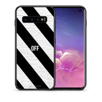 Thumbnail for Θήκη Samsung S10 Get Off από τη Smartfits με σχέδιο στο πίσω μέρος και μαύρο περίβλημα | Samsung S10 Get Off case with colorful back and black bezels