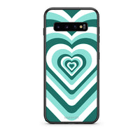 Thumbnail for samsung s10 Green Hearts θήκη από τη Smartfits με σχέδιο στο πίσω μέρος και μαύρο περίβλημα | Smartphone case with colorful back and black bezels by Smartfits