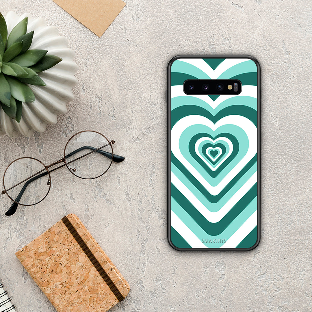 Green Hearts - Samsung Galaxy S10 case