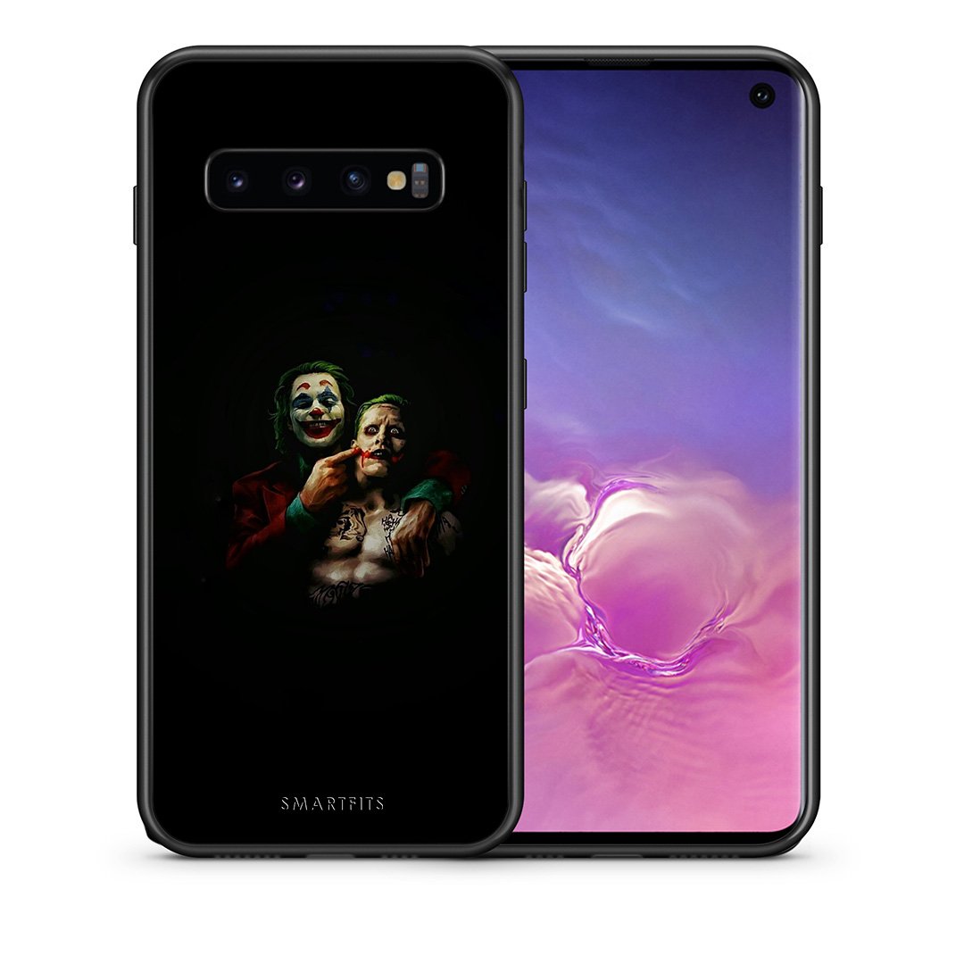 Θήκη Samsung S10 Clown Hero από τη Smartfits με σχέδιο στο πίσω μέρος και μαύρο περίβλημα | Samsung S10 Clown Hero case with colorful back and black bezels