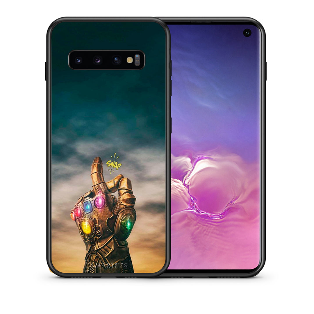 Θήκη Samsung S10+ Infinity Snap από τη Smartfits με σχέδιο στο πίσω μέρος και μαύρο περίβλημα | Samsung S10+ Infinity Snap case with colorful back and black bezels