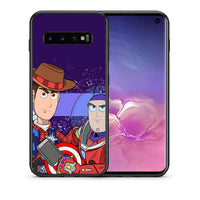 Thumbnail for Θήκη Samsung S10+ Infinity Story από τη Smartfits με σχέδιο στο πίσω μέρος και μαύρο περίβλημα | Samsung S10+ Infinity Story case with colorful back and black bezels