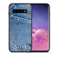 Thumbnail for Θήκη Samsung S10+ Jeans Pocket από τη Smartfits με σχέδιο στο πίσω μέρος και μαύρο περίβλημα | Samsung S10+ Jeans Pocket case with colorful back and black bezels