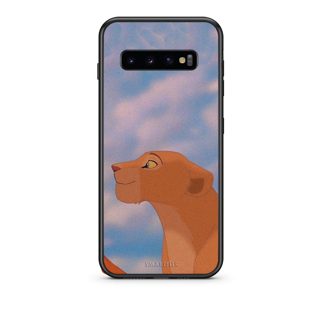 samsung s10 plus Lion Love 2 Θήκη Αγίου Βαλεντίνου από τη Smartfits με σχέδιο στο πίσω μέρος και μαύρο περίβλημα | Smartphone case with colorful back and black bezels by Smartfits