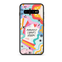 Thumbnail for samsung s10 plus Manifest Your Vision θήκη από τη Smartfits με σχέδιο στο πίσω μέρος και μαύρο περίβλημα | Smartphone case with colorful back and black bezels by Smartfits
