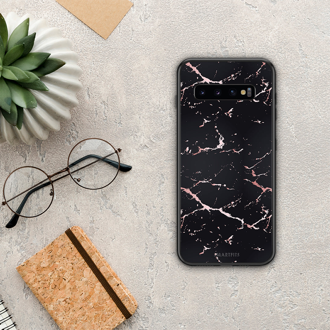 Marble Black Rosegold - Samsung Galaxy S10+ case
