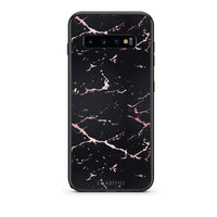 Thumbnail for 4 - samsung galaxy s10 plus Black Rosegold Marble case, cover, bumper