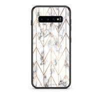 Thumbnail for 44 - samsung galaxy s10 plus Gold Geometric Marble case, cover, bumper