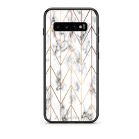 Thumbnail for 44 - samsung galaxy s10  Gold Geometric Marble case, cover, bumper