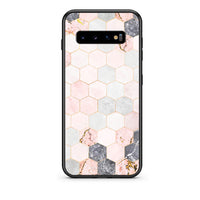 Thumbnail for 4 - samsung s10 Hexagon Pink Marble case, cover, bumper