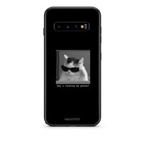 Thumbnail for samsung s10 Meme Cat θήκη από τη Smartfits με σχέδιο στο πίσω μέρος και μαύρο περίβλημα | Smartphone case with colorful back and black bezels by Smartfits