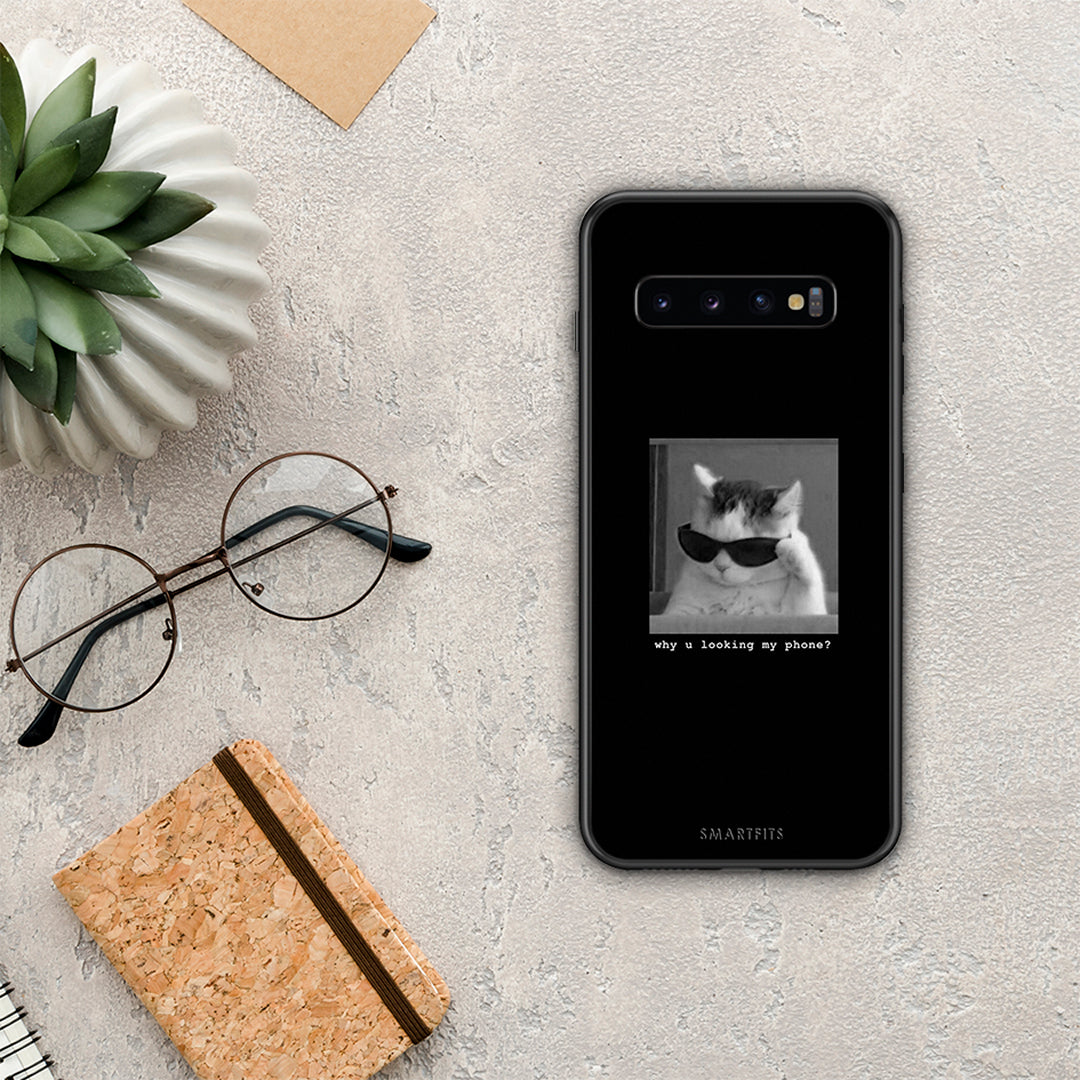 Meme Cat - Samsung Galaxy S10 case