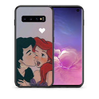 Thumbnail for Θήκη Αγίου Βαλεντίνου Samsung S10 Mermaid Love από τη Smartfits με σχέδιο στο πίσω μέρος και μαύρο περίβλημα | Samsung S10 Mermaid Love case with colorful back and black bezels
