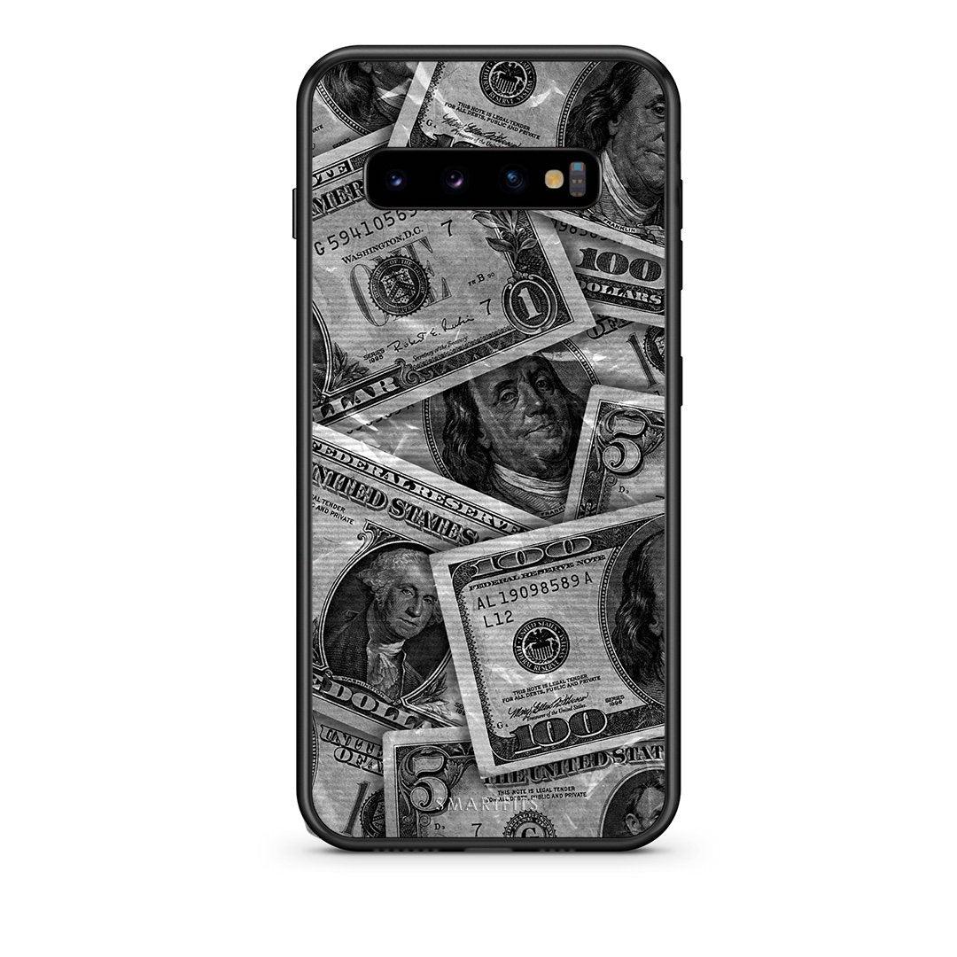samsung s10 Money Dollars θήκη από τη Smartfits με σχέδιο στο πίσω μέρος και μαύρο περίβλημα | Smartphone case with colorful back and black bezels by Smartfits