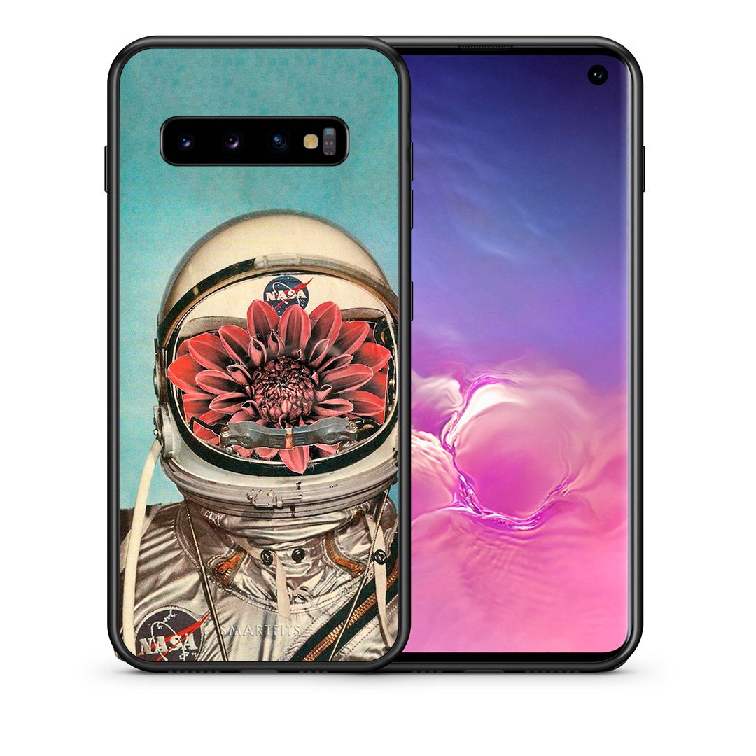 Θήκη Samsung S10 Nasa Bloom από τη Smartfits με σχέδιο στο πίσω μέρος και μαύρο περίβλημα | Samsung S10 Nasa Bloom case with colorful back and black bezels