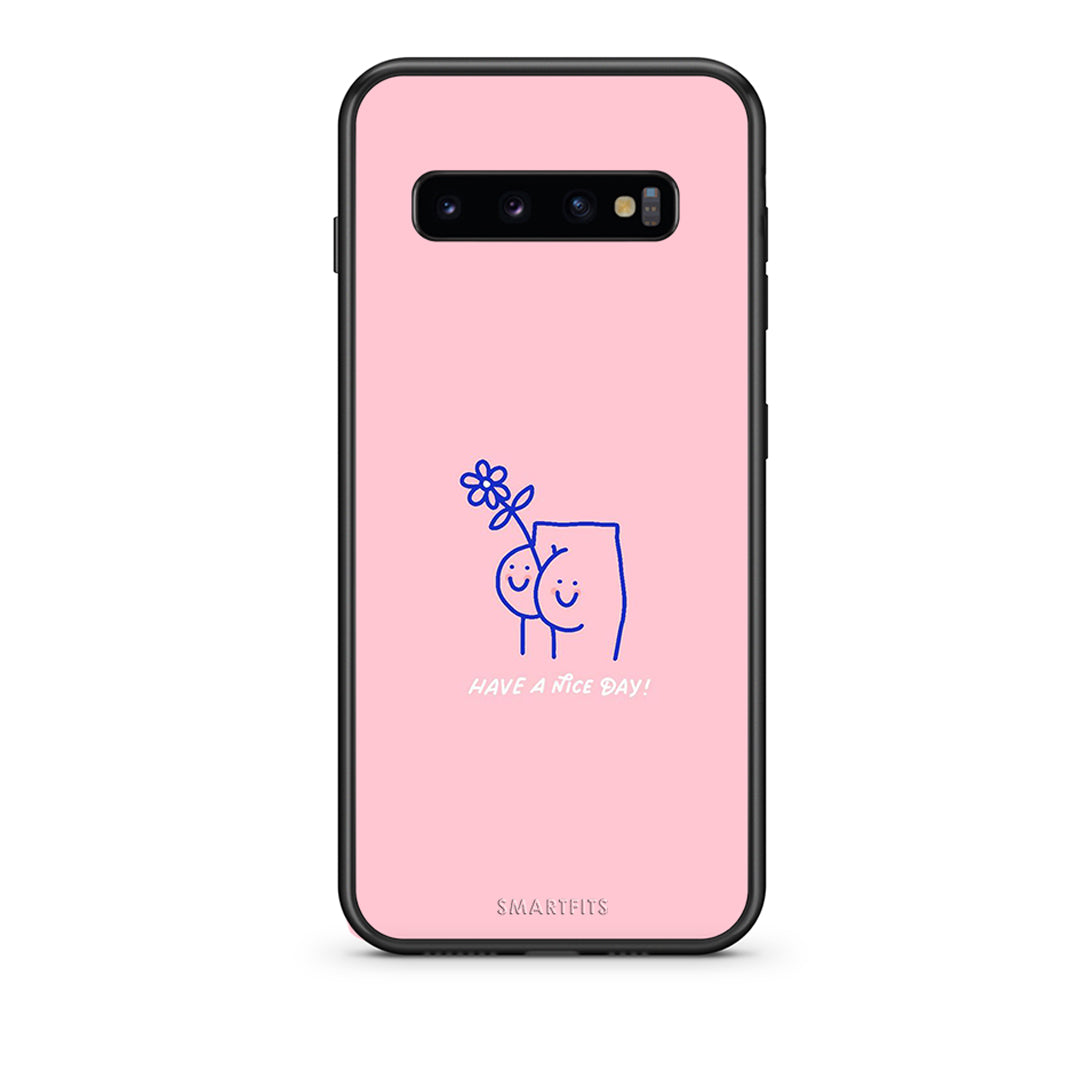 samsung s10 Nice Day θήκη από τη Smartfits με σχέδιο στο πίσω μέρος και μαύρο περίβλημα | Smartphone case with colorful back and black bezels by Smartfits