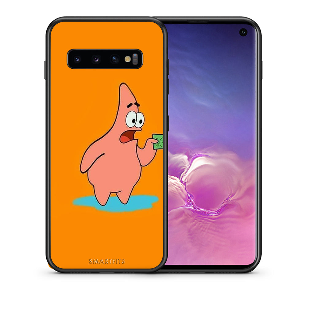 Θήκη Αγίου Βαλεντίνου Samsung S10+ No Money 1 από τη Smartfits με σχέδιο στο πίσω μέρος και μαύρο περίβλημα | Samsung S10+ No Money 1 case with colorful back and black bezels