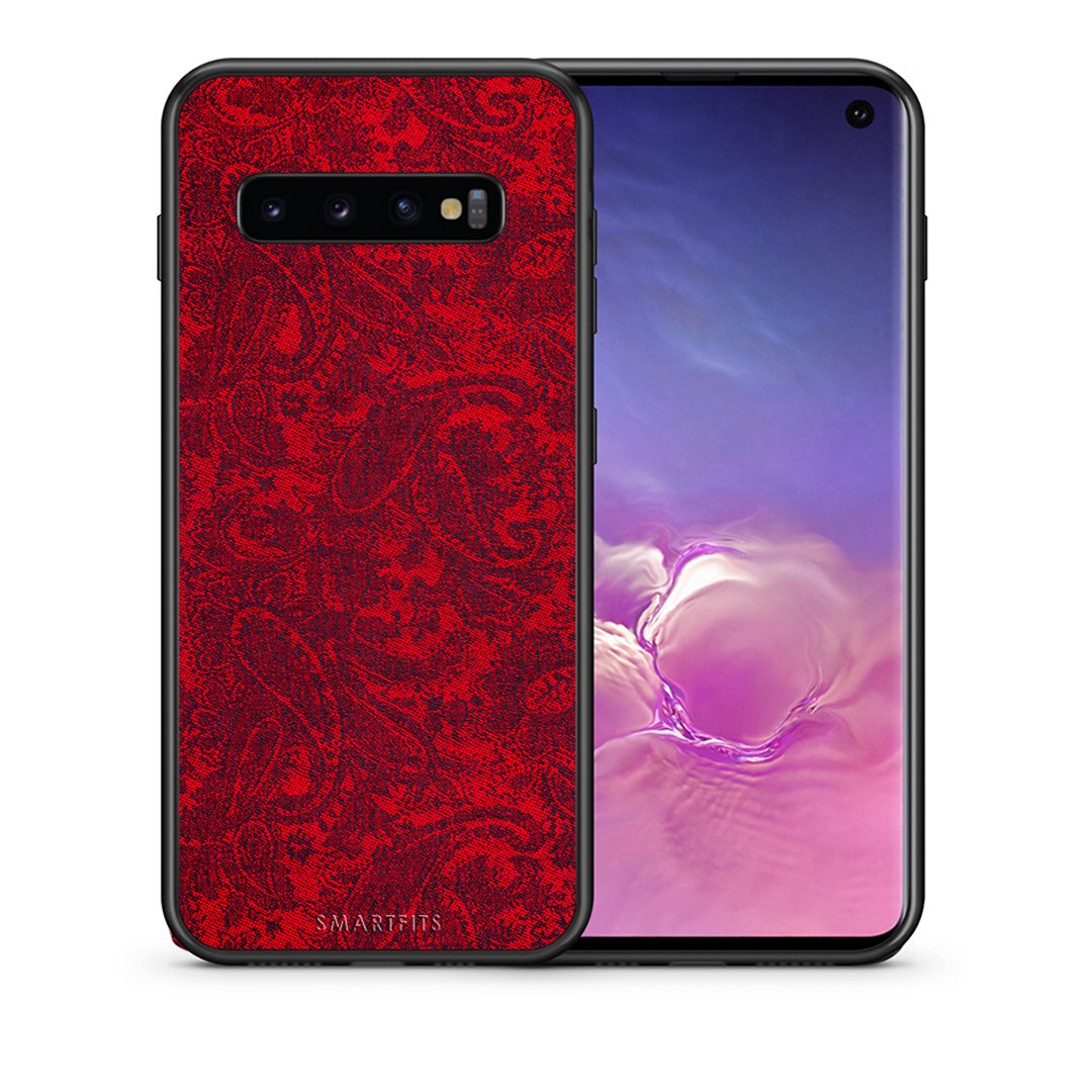 Θήκη Samsung S10 Paisley Cashmere από τη Smartfits με σχέδιο στο πίσω μέρος και μαύρο περίβλημα | Samsung S10 Paisley Cashmere case with colorful back and black bezels