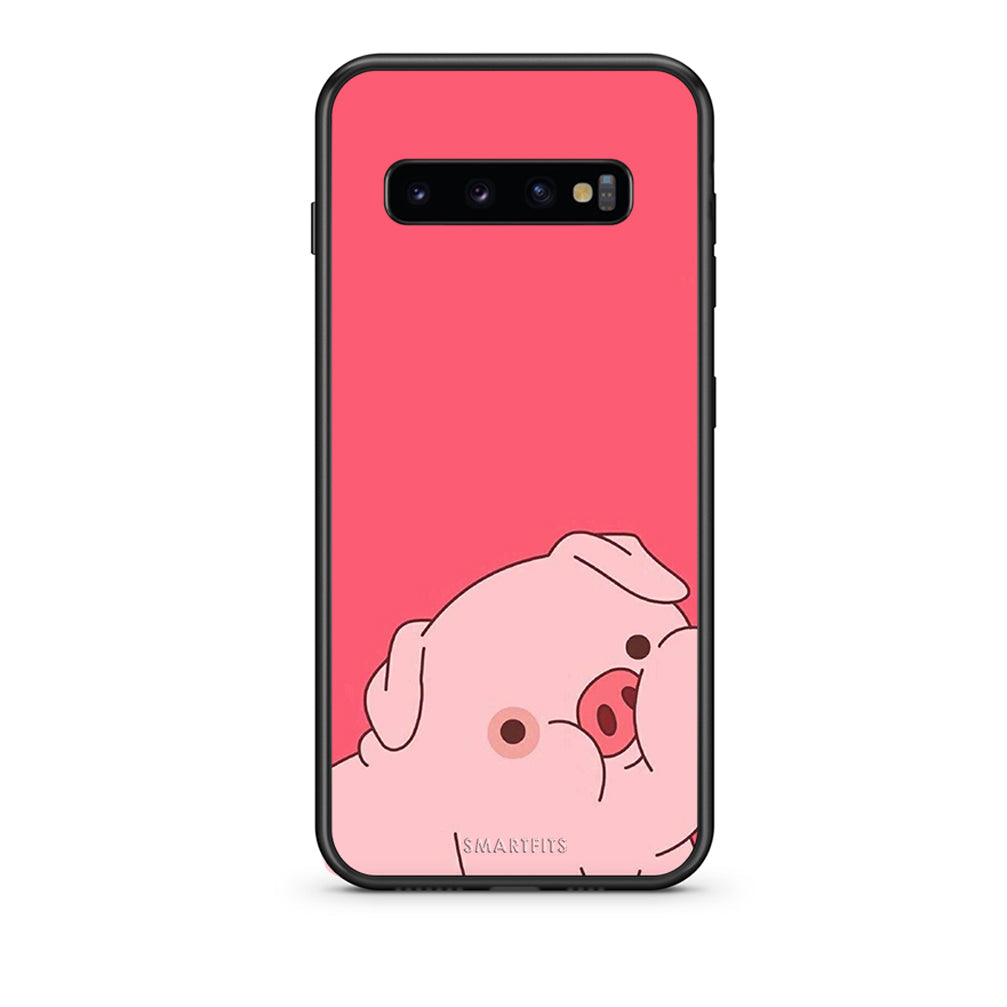 samsung s10 Pig Love 1 Θήκη Αγίου Βαλεντίνου από τη Smartfits με σχέδιο στο πίσω μέρος και μαύρο περίβλημα | Smartphone case with colorful back and black bezels by Smartfits