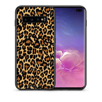 Thumbnail for Θήκη Samsung S10+ Leopard Animal από τη Smartfits με σχέδιο στο πίσω μέρος και μαύρο περίβλημα | Samsung S10+ Leopard Animal case with colorful back and black bezels