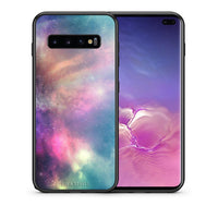Thumbnail for Θήκη Samsung S10+ Rainbow Galaxy από τη Smartfits με σχέδιο στο πίσω μέρος και μαύρο περίβλημα | Samsung S10+ Rainbow Galaxy case with colorful back and black bezels