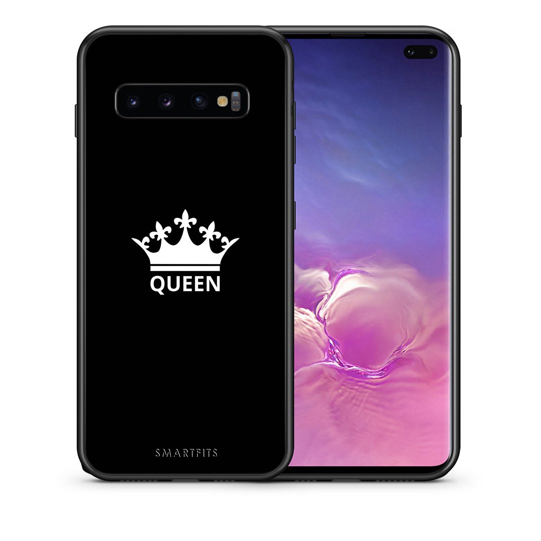 Θήκη Samsung S10+ Queen Valentine από τη Smartfits με σχέδιο στο πίσω μέρος και μαύρο περίβλημα | Samsung S10+ Queen Valentine case with colorful back and black bezels