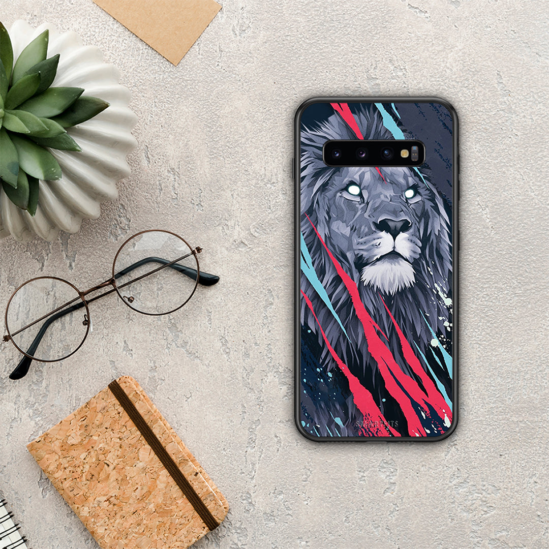 PopArt Lion Designer - Samsung Galaxy S10+ case