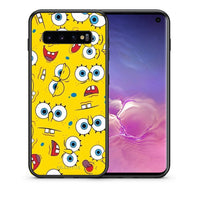 Thumbnail for Θήκη Samsung S10 Sponge PopArt από τη Smartfits με σχέδιο στο πίσω μέρος και μαύρο περίβλημα | Samsung S10 Sponge PopArt case with colorful back and black bezels