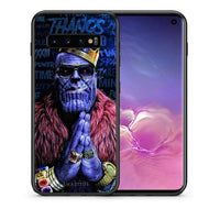 Thumbnail for Θήκη Samsung S10 Thanos PopArt από τη Smartfits με σχέδιο στο πίσω μέρος και μαύρο περίβλημα | Samsung S10 Thanos PopArt case with colorful back and black bezels