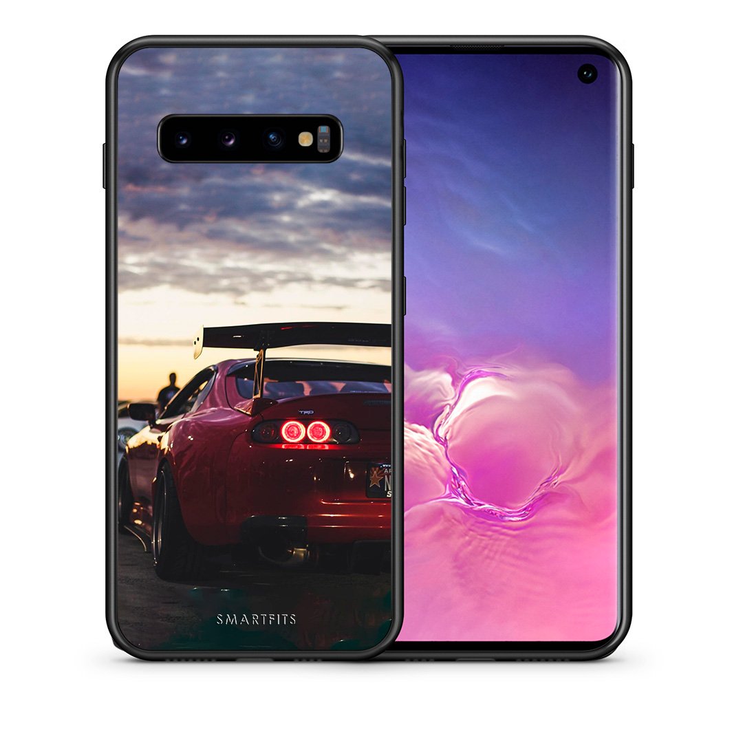 Θήκη Samsung S10 Racing Supra από τη Smartfits με σχέδιο στο πίσω μέρος και μαύρο περίβλημα | Samsung S10 Racing Supra case with colorful back and black bezels