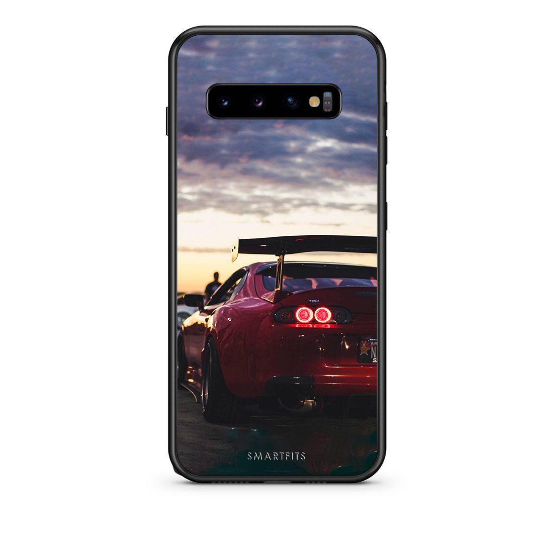 samsung s10 Racing Supra θήκη από τη Smartfits με σχέδιο στο πίσω μέρος και μαύρο περίβλημα | Smartphone case with colorful back and black bezels by Smartfits