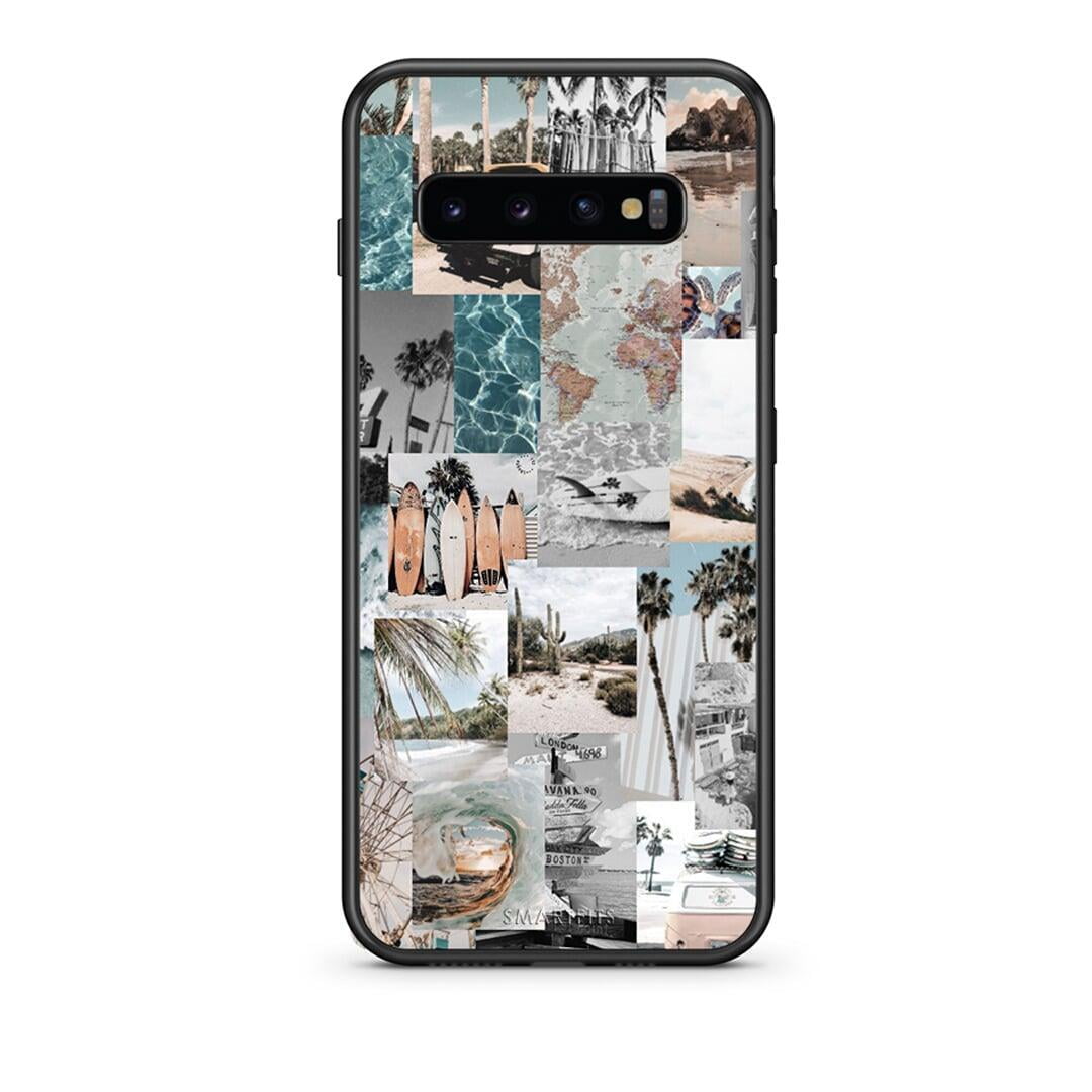 samsung s10 Retro Beach Life Θήκη από τη Smartfits με σχέδιο στο πίσω μέρος και μαύρο περίβλημα | Smartphone case with colorful back and black bezels by Smartfits