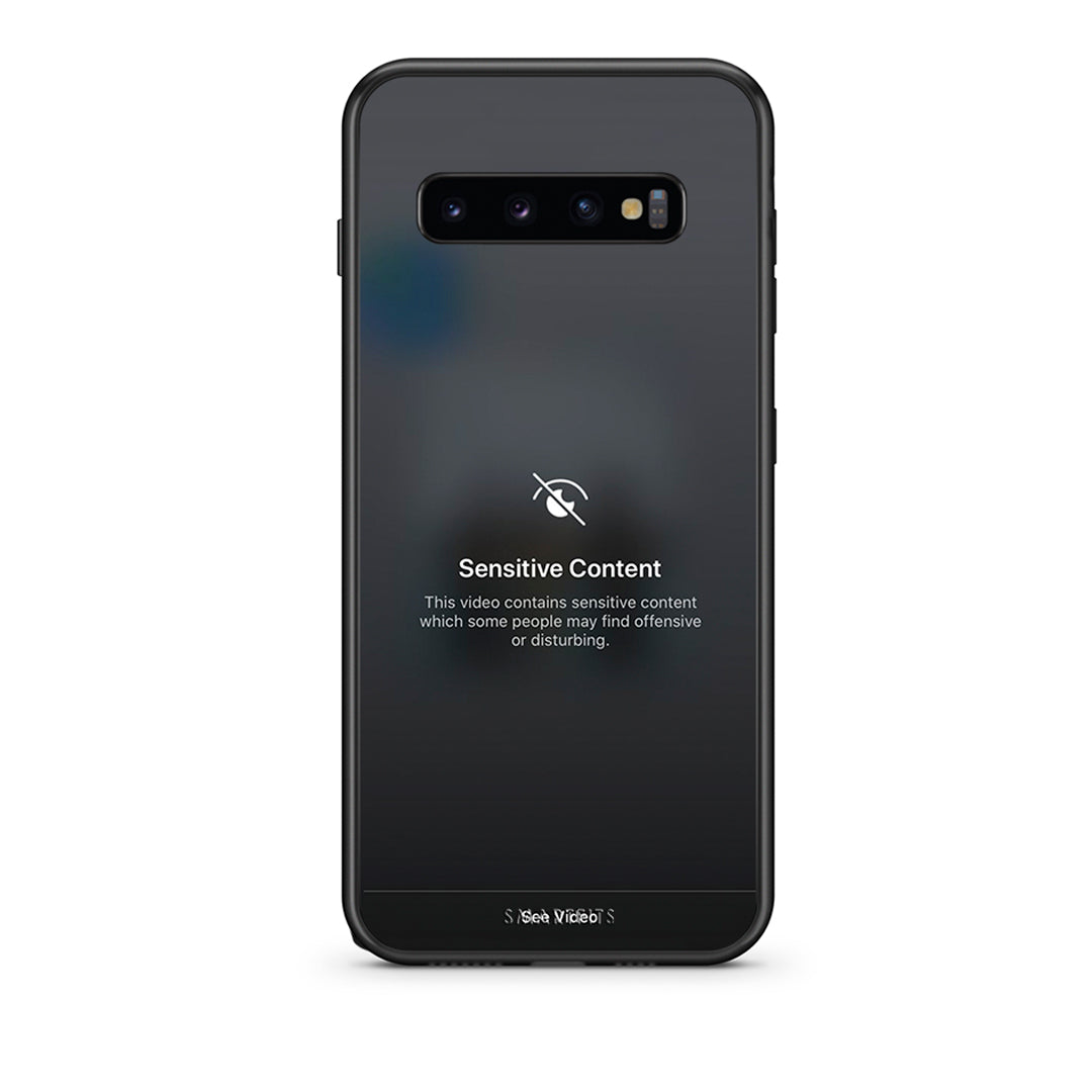 samsung s10 plus Sensitive Content θήκη από τη Smartfits με σχέδιο στο πίσω μέρος και μαύρο περίβλημα | Smartphone case with colorful back and black bezels by Smartfits