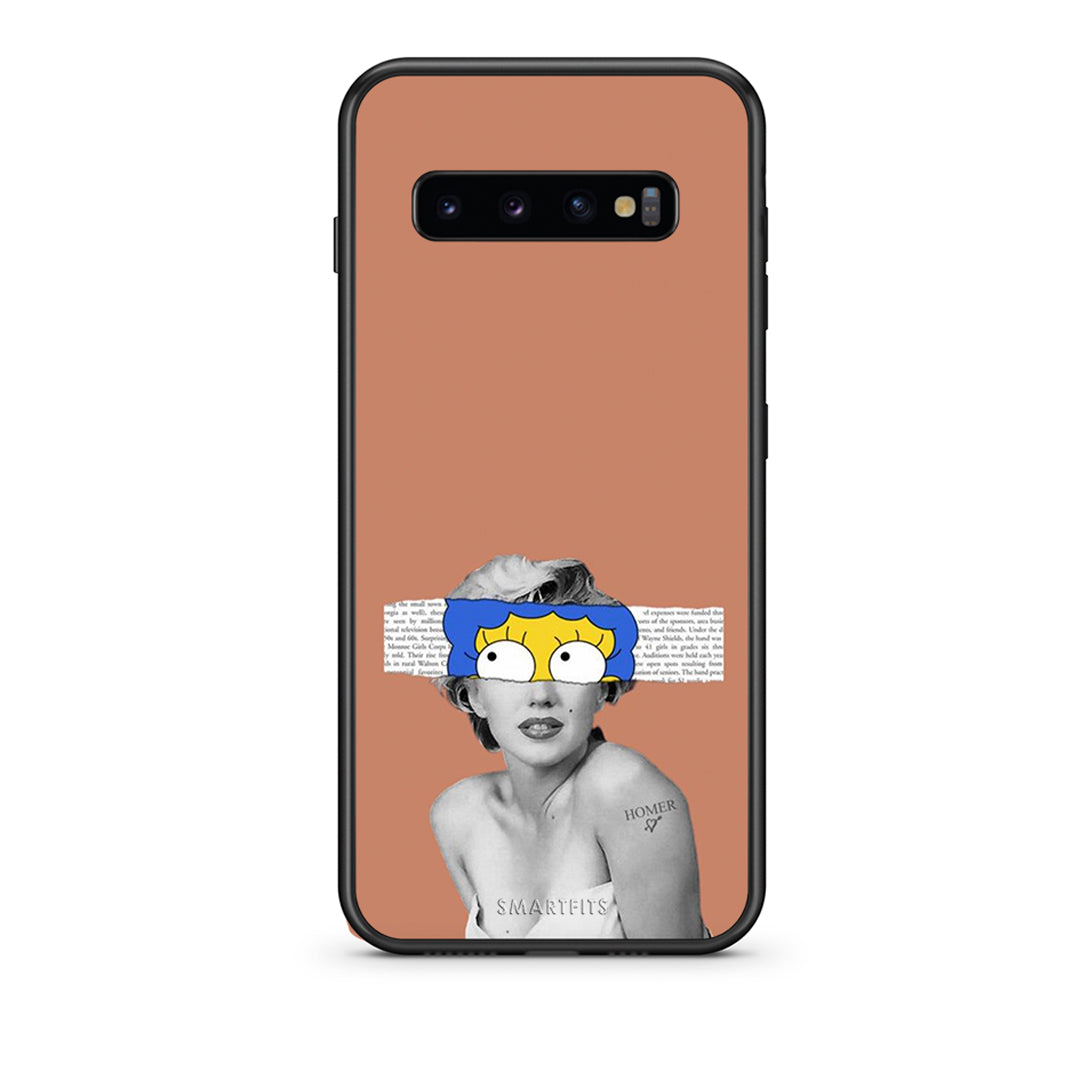 samsung s10 Sim Merilyn θήκη από τη Smartfits με σχέδιο στο πίσω μέρος και μαύρο περίβλημα | Smartphone case with colorful back and black bezels by Smartfits