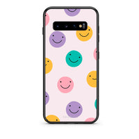 Thumbnail for samsung s10 plus Smiley Faces θήκη από τη Smartfits με σχέδιο στο πίσω μέρος και μαύρο περίβλημα | Smartphone case with colorful back and black bezels by Smartfits