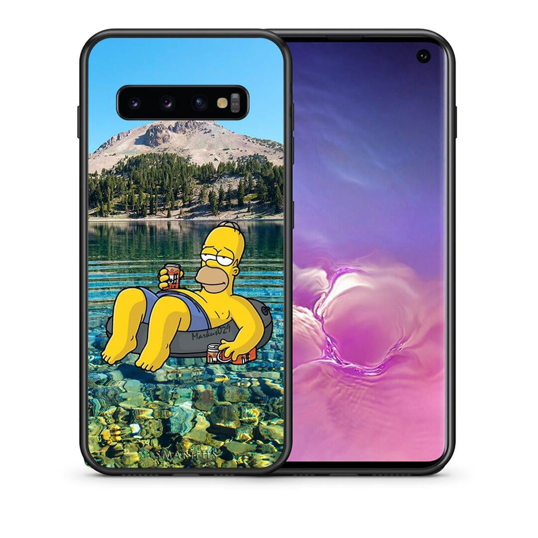 Θήκη Samsung S10 Summer Happiness από τη Smartfits με σχέδιο στο πίσω μέρος και μαύρο περίβλημα | Samsung S10 Summer Happiness case with colorful back and black bezels