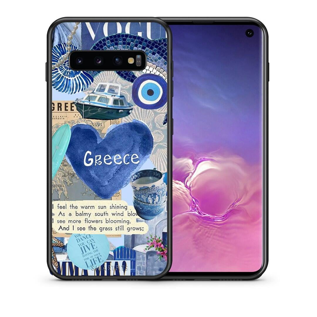 Θήκη Samsung S10 Summer In Greece από τη Smartfits με σχέδιο στο πίσω μέρος και μαύρο περίβλημα | Samsung S10 Summer In Greece case with colorful back and black bezels